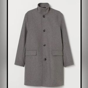 Men’s Gray Wool Blend Coat 46R